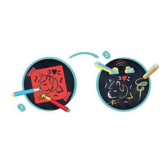 Набір для малювання Hape Трафарети з крейдою (E1068) Харків