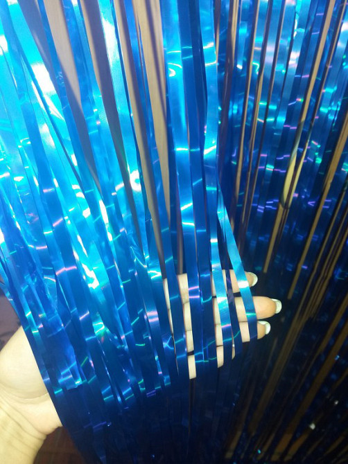 Дождик на новый год с голограммой 2 м на 1 м синий Киев - изображение 4