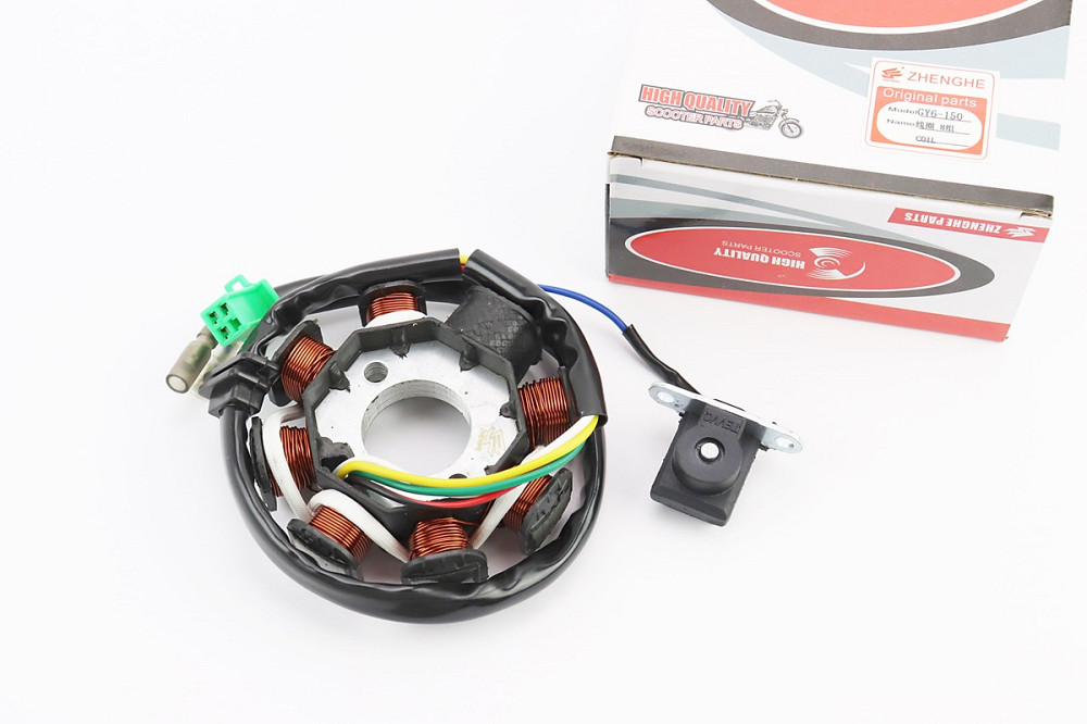 Статор магнето (генератора) (8 котушок роз'єм "мама 3+2") висота 28мм Бершадь - фото 1