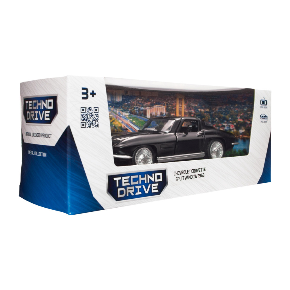 Автомодель - Chevrolet Corvette Split Window 1963 (матовий чорний) Днепр - изображение 6