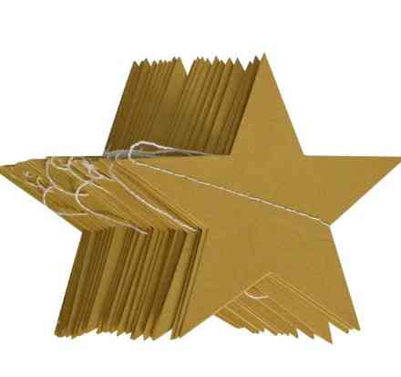 Гирлянда Звездочки на нитке матовые 4 м на 7 см золотистый Киев