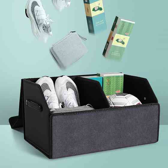 Автомобильный органайзер 5699 Gray компактный вместительный два отдела для хранения на магнитах с ручкой 53*32*29 см Киев