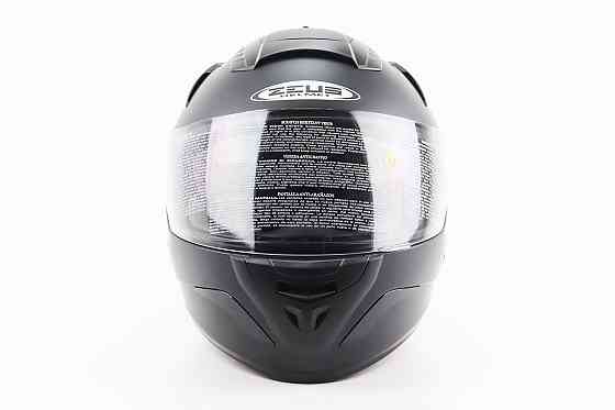 Шолом інтеграл, закритий+відкидні окуляри ZS-806F Solid M, ЧОРНИЙ мат Киев