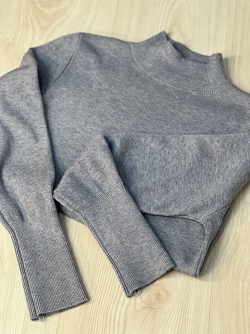 Светр жіночий водолазка гольф базовий A-N 5688 , сірий, 42-46 Київ - фото 7