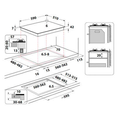Варочна поверхня Whirlpool GOS6415/NB1 Вінниця - фото 8