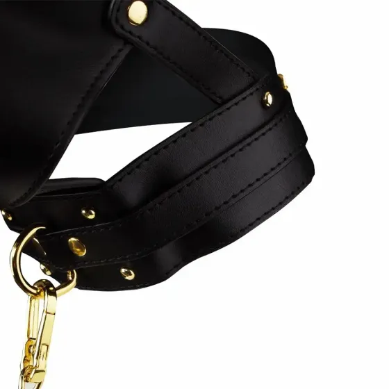 Маска-збруя для орального сексу з повідцем LOCKINK SEVANDA Blowjob Head Muzzle with Leash Львів