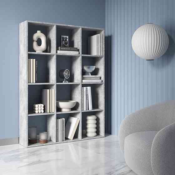 Стелаж VAYS M-8, книжкова полиця на 12 комірок, ЛДСП, 108×29×143 см - для дому, офісу, дитячої або вітальні Львів