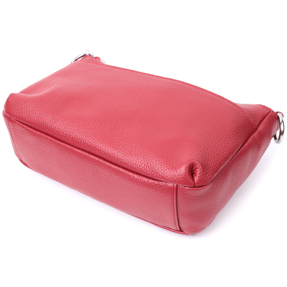 Женская сумка среднего размера на три отделения из натуральной кожи Vintage 22803 Красный Киев - изображение 5