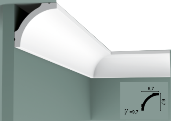 Карниз(плинтус) потолочный гладкий Orac Decor Basixx CB522N, лепной декор из пенопласта Днепр