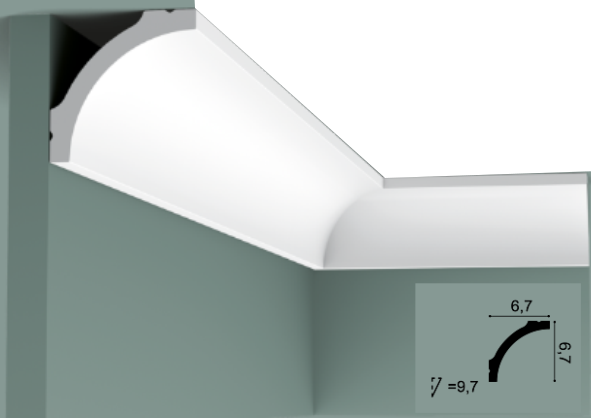 Карниз(плинтус) потолочный гладкий Orac Decor Basixx CB522N, лепной декор из пенопласта Днепр - изображение 1