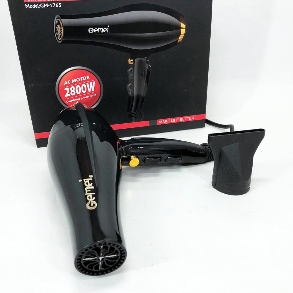 Функциональный профессиональный фен Gemei GM 1765 2800 Вт, Качественный фен для волос JV-58 Львов - изображение 4