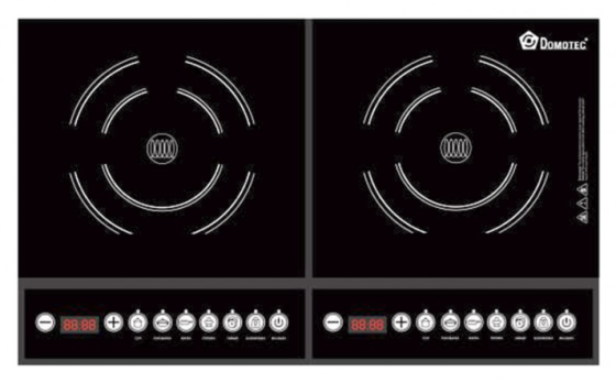 Настольная Индукционная плита Domotec MS-5862 2 конфорки  4000Вт (цвет чёрный) Одесса