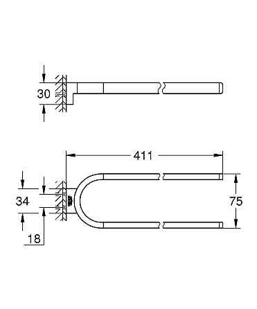 Подвійний тримач для рушників Grohe Selection (41059000) Київ