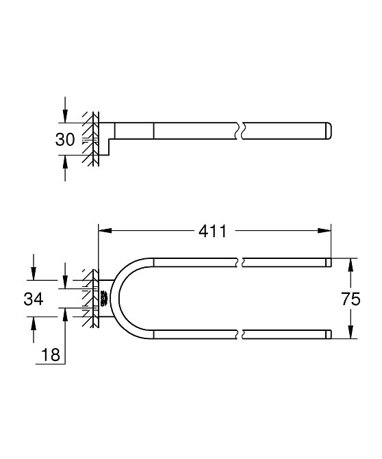 Подвійний тримач для рушників Grohe Selection (41059000) Київ - фото 3