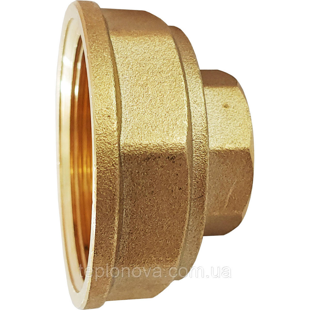 Муфта редукционная латунная 1 1/2″ВР х 3/4″ВР штампованная восьмигранная А0336А VA Черновцы - изображение 2