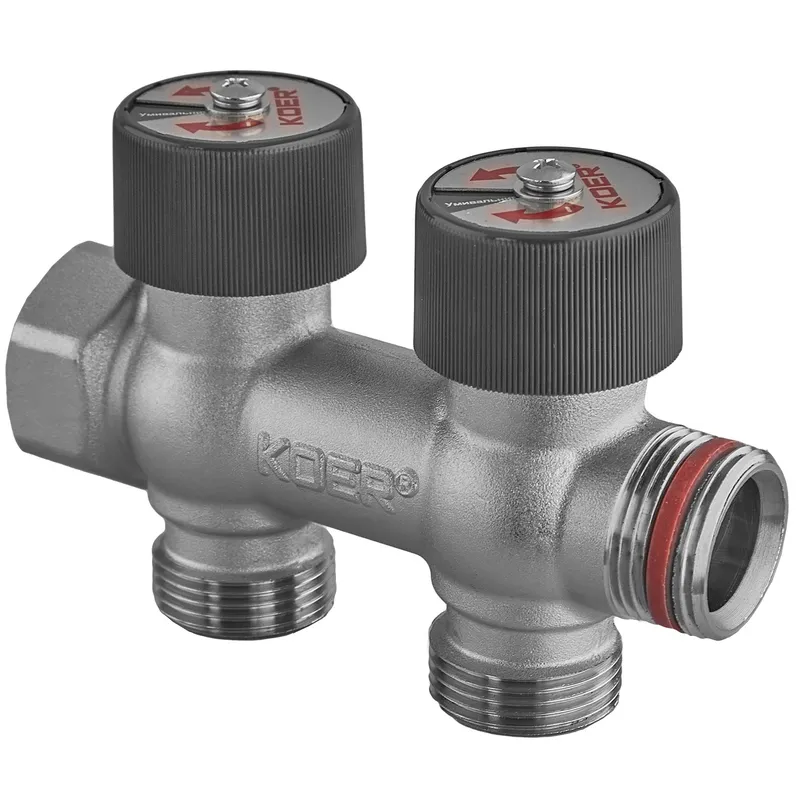 Колектор вентильний без фітингу Koer KR.1128-2 - 3/4"x3/4"x3/4"x2 Ways (KR5871)   ( 27399 ) Харків - фото 1