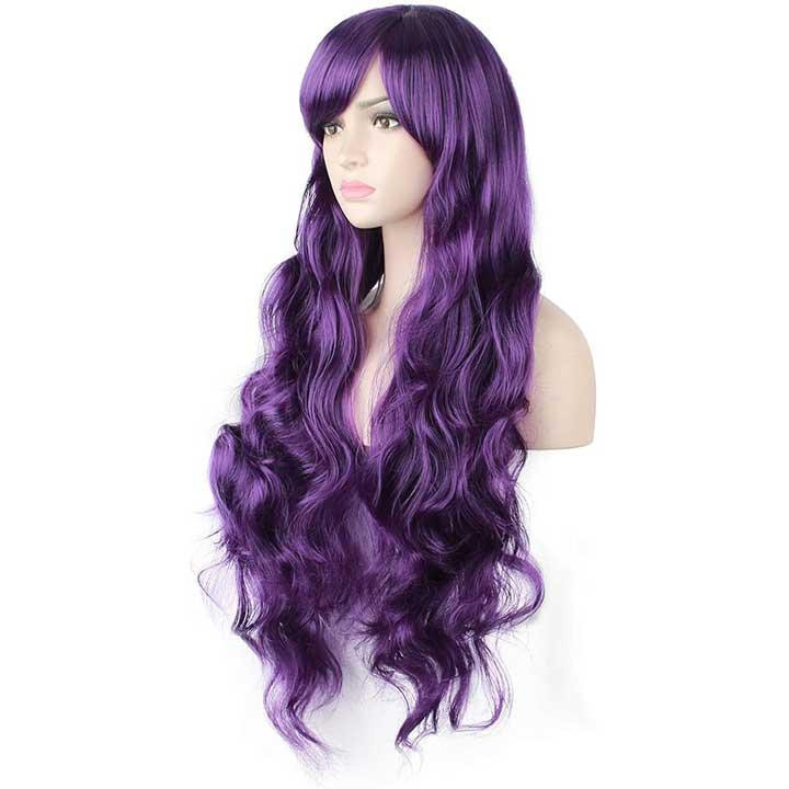 Перука хвиляста аніме 80см косплей «Фіолетова» Вінниця - фото 5