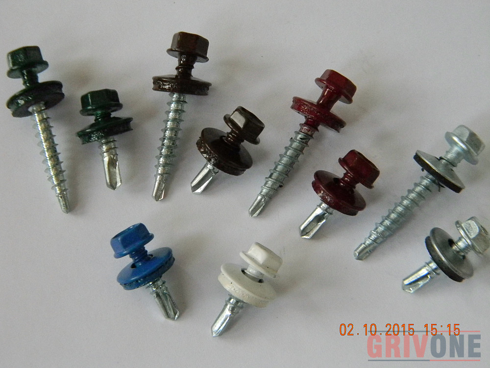 Окрашенные заклепки и саморезы для крепления профн Київ - фото 5