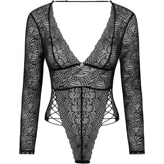 Сексуальное ажурное боди с рукавами Obsessive Merlys XS/S Sex Aura Киев