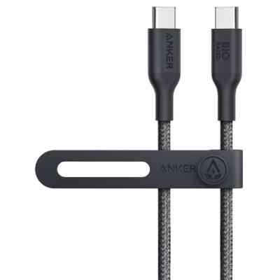 Дата кабель USB-C to USB-C 0.9m 140W bio-nylon 544 black Anker (A80F5H11) Винница