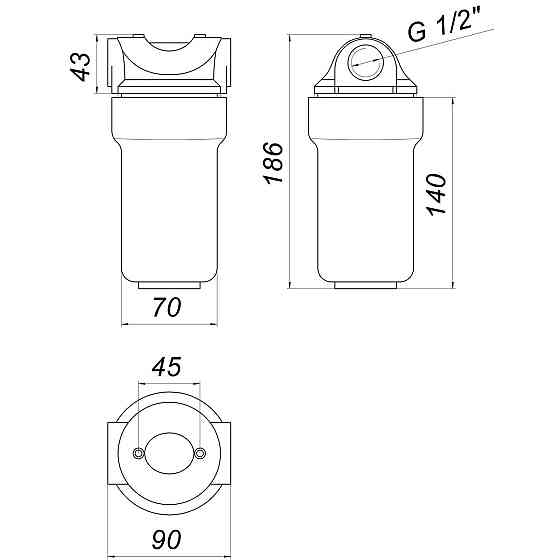 Фільтр-колба для котлів (поліфосф. сіль) Bіо+ systems SL25, 1/2″ (000004631) Київ