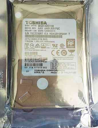 2.5 Toshiba 1 TB SATA3 (для ноутбукa) Новий, тонкий. Харків