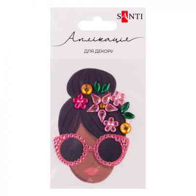 Набор для творчества Santi Модниця, аплікація зі страз самоклеючих, 8х6 см (743029) Винница