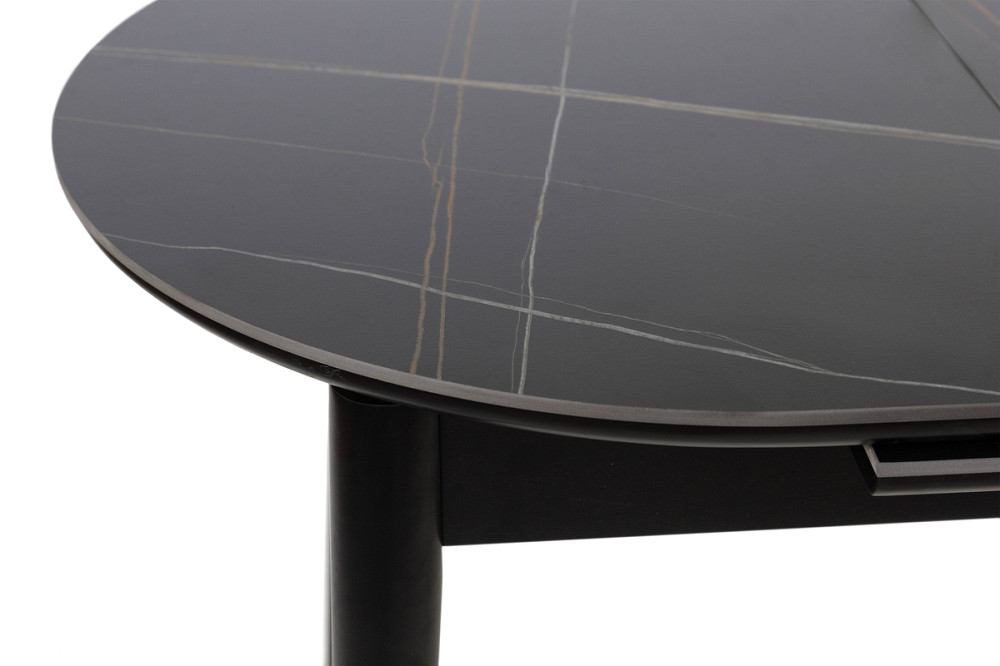 Стіл Тітан 110/140*75, чорний/керам чорна Київ - фото 5