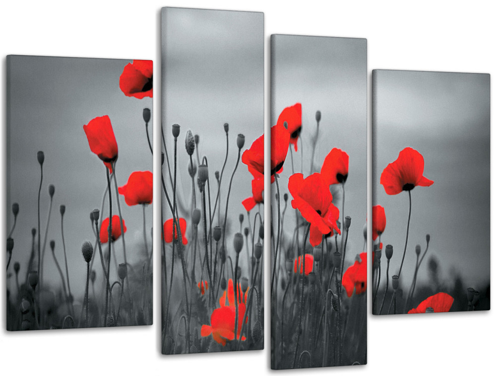 Модульна картина Квіти Маки Art-153_4 Київ - фото 1