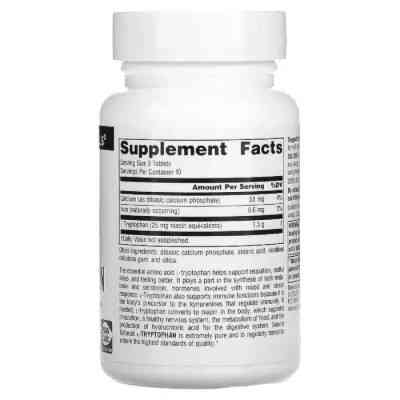 Амінокислота Source Naturals L-Триптофан, 500 мг, 30 таблеток (SN1978) Вінниця