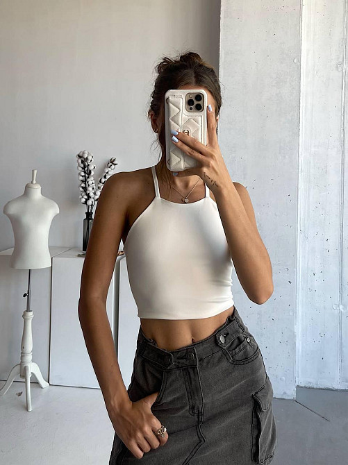 Жіночий стильний романтичний топ-корсет трикотаж мікродайвинг у два шари Одеса - фото 4