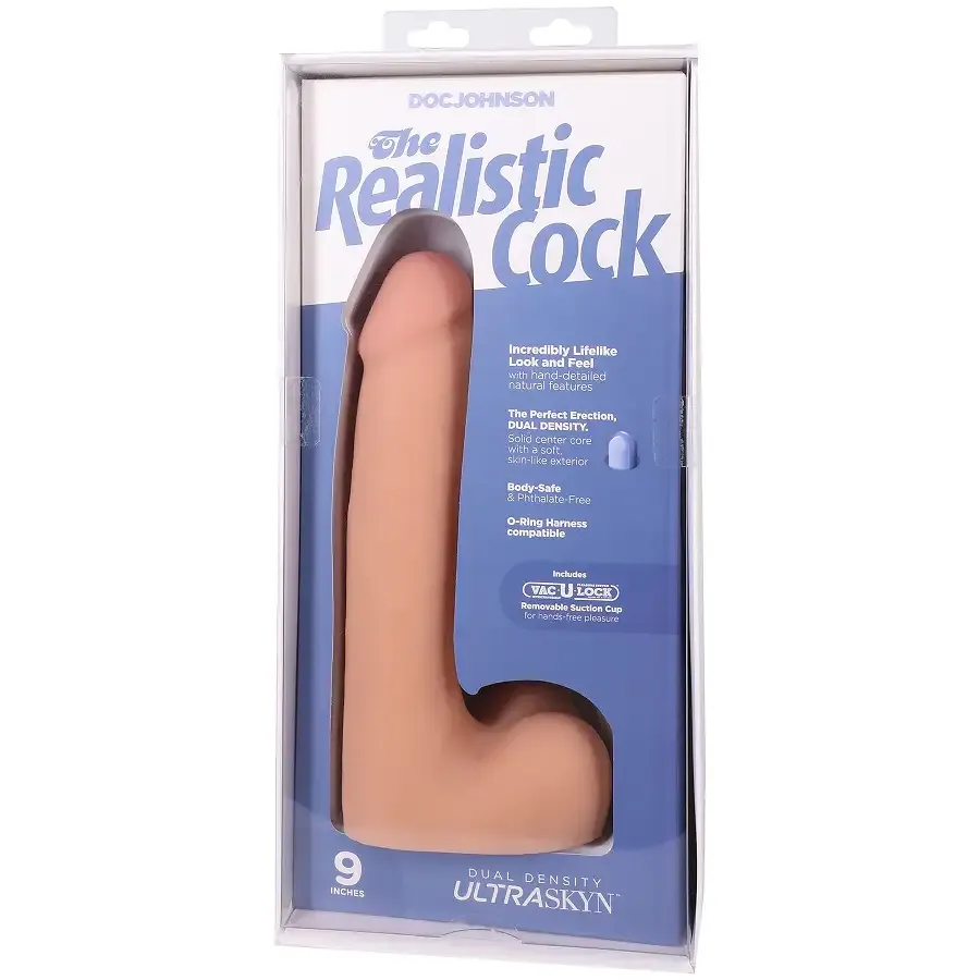 Фалоімітатор Doc Johnson The Realistic Cock ULTRASKYN - 9 Inch with Balls Vanilla Львів - фото 9