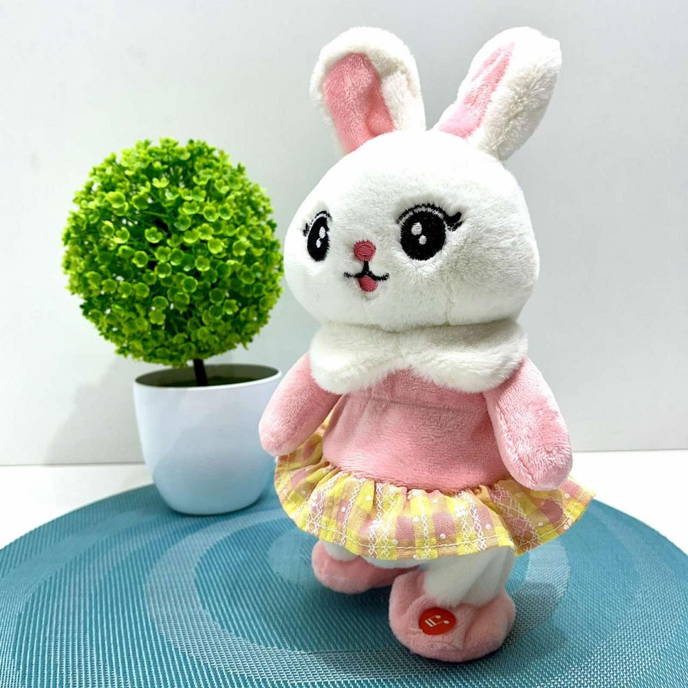 Іграшка Зайчика Музична ходить повторюшка Рожева (777-2) Чернігів - фото 1