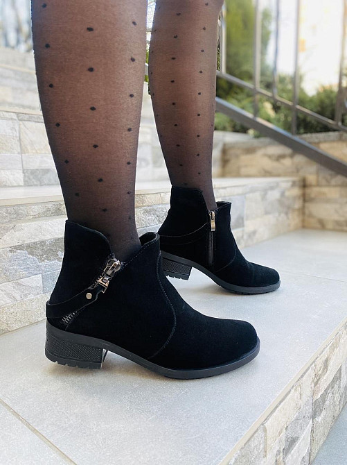 Жіночі черевики D and V чорні натуральна замша 37р.-24,5см 39р.-25,5см (1237) Коломия - фото 5