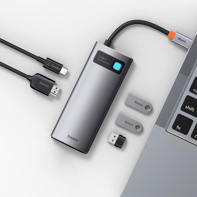 Концентратор Baseus USB3.1 Type-C to USB Type C PD 100W/HDMI 4K 60 Hz/3*USB 3.2 Gen1/ 5in1 (CAHUB-CX0G) Вінниця - фото 4