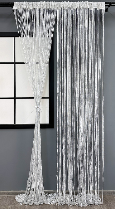 Шторы-нити Rovi Premium с люрексом Белый 300х300см 1 шт (61-114) Киев - изображение 3