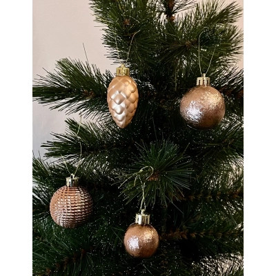 Ялинкова іграшка Chomik пластикові кульки компл. 31шт, 3см, рожево-пудрові (5900779877160_2) Вінниця - фото 5