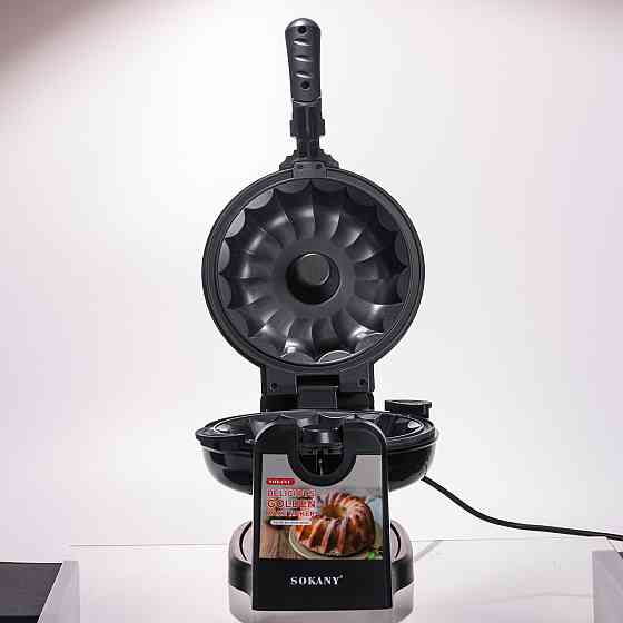 Кексниця електрична 1800 Вт з антипригарним покриттям 37×17×18 (см) Чорна SK-BBQ-837 Коломыя