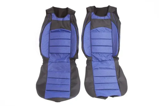 Чехли на сидіннях майки Avto-fortuna Пілот з паралоном передні сині Вінниця