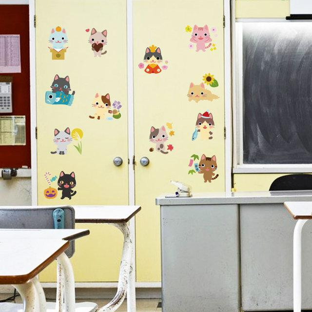 Набір інтер'єрних наклейок Кольорові котики Київ - фото 4