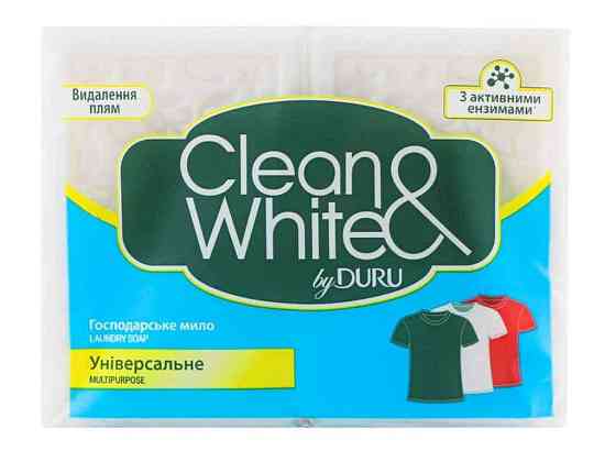 Мыло хозяйственное 2x120г (White Универсальное) ТМ DURU Solmir Киев