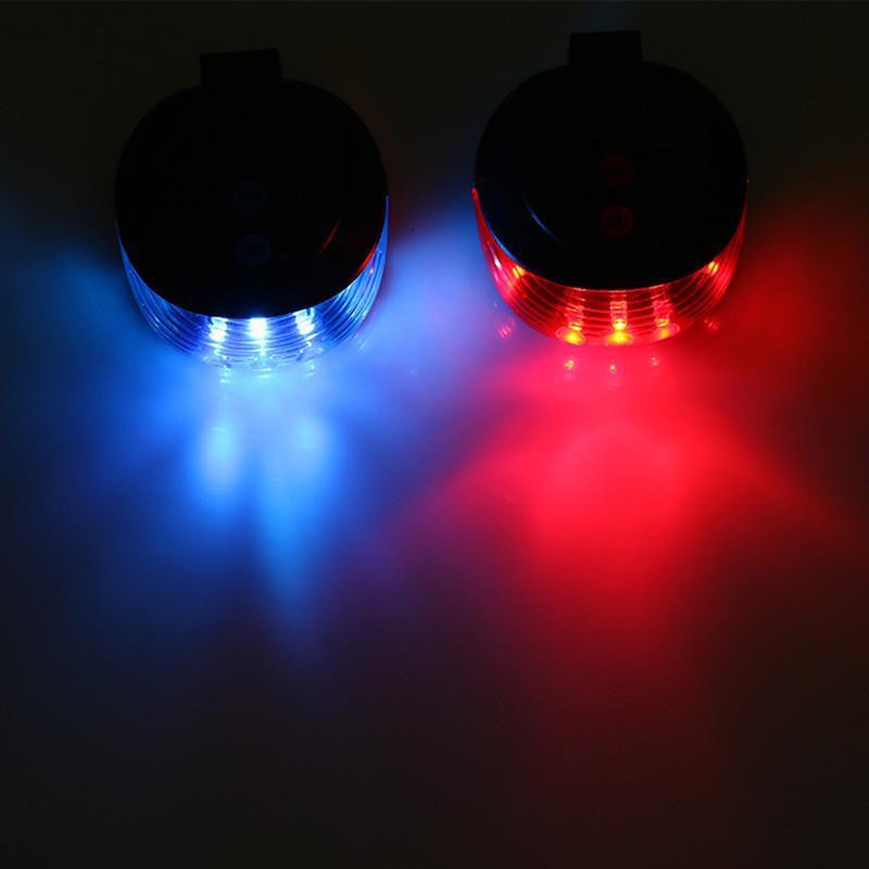 Ліхтар на велосипед задній 5 LED 2 лазери 7 режимів роботи для LED світіння 260° на батарейках червоний Київ - фото 3