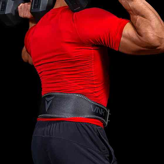 Пояс шкіряний VNK Leather для важкої атлетики та пауерліфтингу регульований підтримка спини розмір S Київ