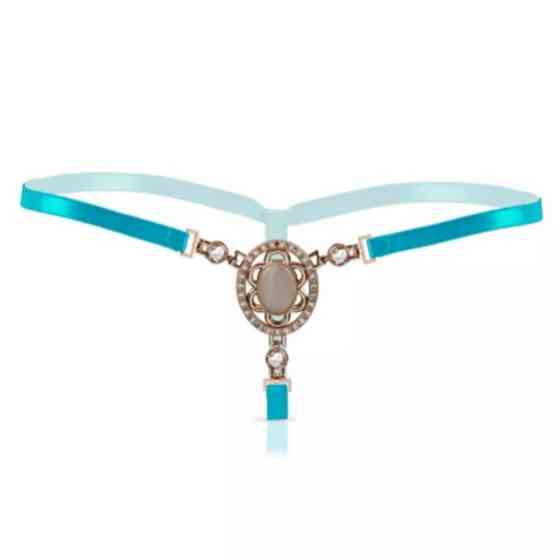 Еротичні трусики бірюзові - розмір універсальний (на резинці) Київ