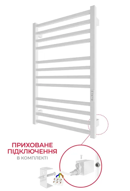 Електрична рушникосушка HF London 770х530 TR K біла матова Київ - фото 2