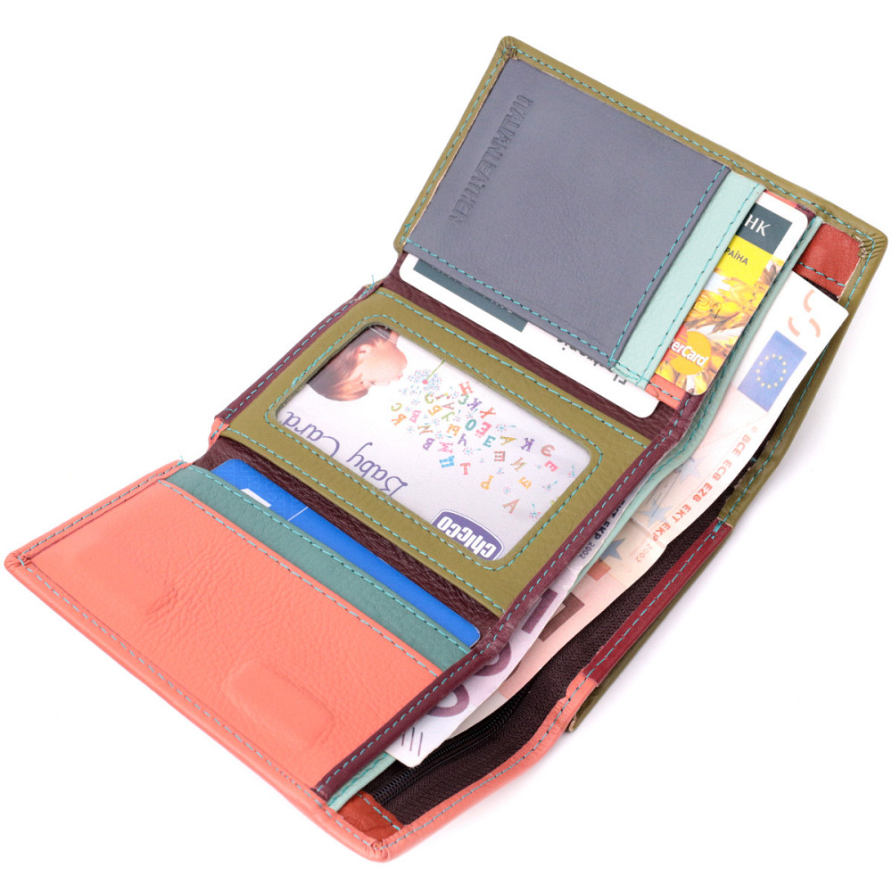 Модный женский кошелек из качественной натуральной кожи ST Leather 19464 Разноцветный Киев - изображение 6