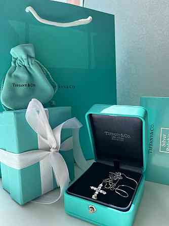 Тиффани Tiffany крестик серебро 925 и цепочка серебро 925 в роскошной подарочной упаковке Одесса