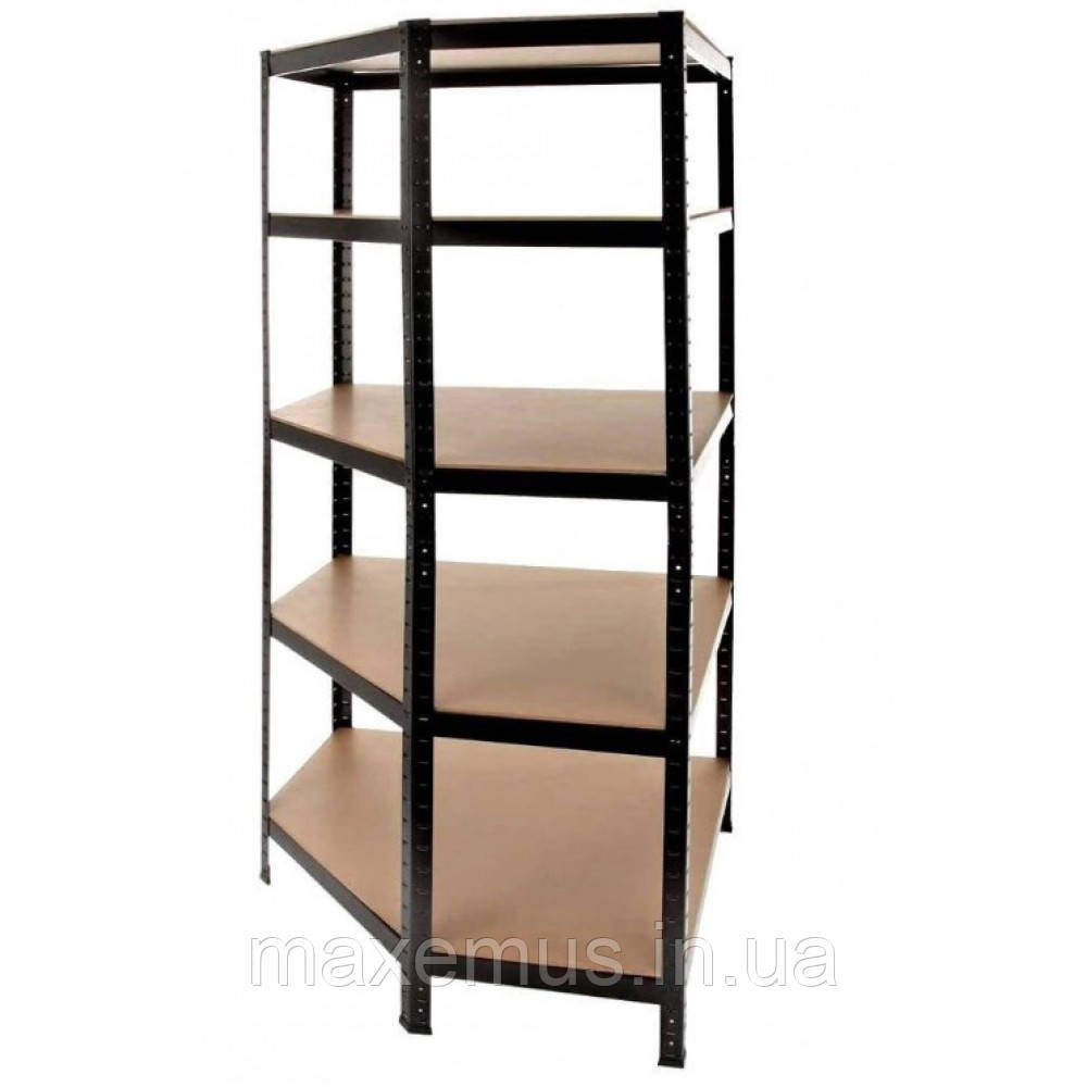 Стеллаж угловой металлический торговый Siker CGS40 полочные стеллажи для дома в гараж магазин и подвал черный Мостиська - фото 4