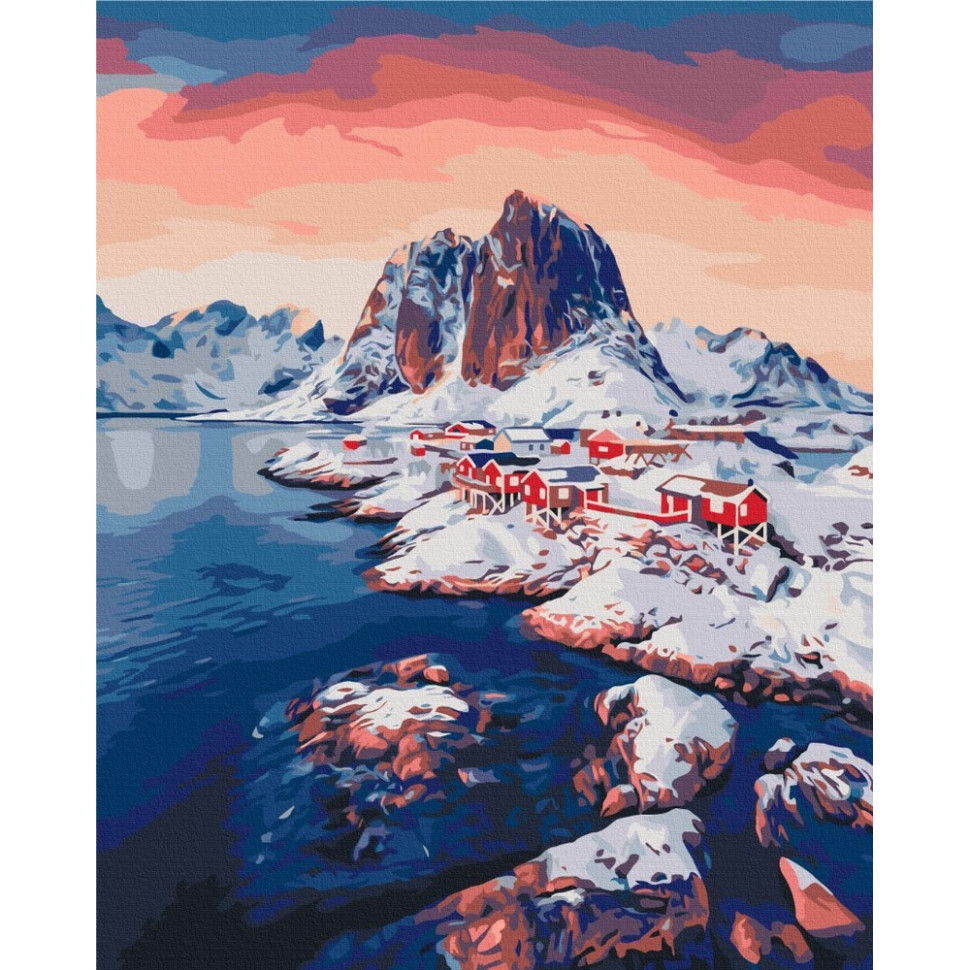 Картина за номерами "Світанок на Лофотенських островах" BS52770, 40х50 см Вінниця - фото 1