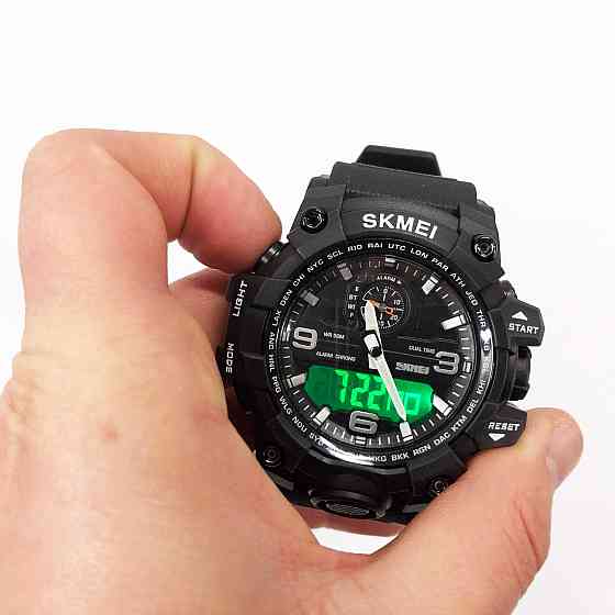 Наручные часы с электронным механизмом SKMEI 1586BK BLACK, Военные часы спецслужб SP-57 Львов